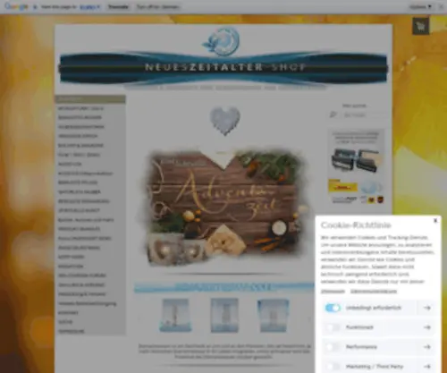 Neueszeitalter.shop(Produkte zur Erweiterung des Bewusstseins) Screenshot