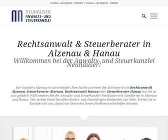 Neuhauser-Kanzlei.de(Rechtsanwalt & Steuerberater in Alzenau & Bruchköbel) Screenshot