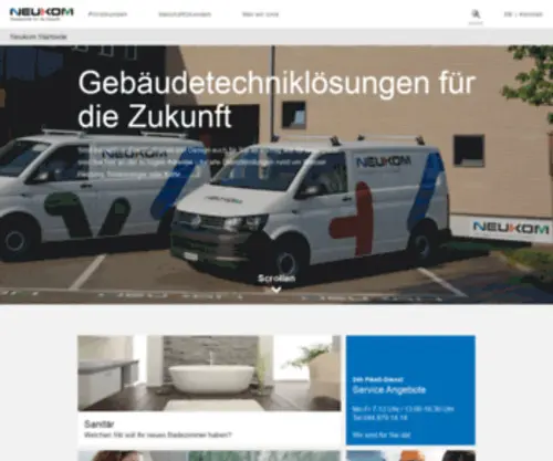 Neukom.com(Gebäudetechniklösungen) Screenshot