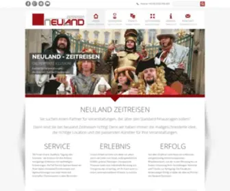 Neuland-Zeitreisen.de(Agentur für Veranstaltungen vom Mittelaltermarkt bis zum Weihnachtsmarkt) Screenshot