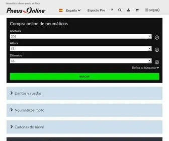 Neumaticos-Pneus-Online.es(NEUMÁTICOS A BUEN PRECIO garantizados en Pneus Online España) Screenshot