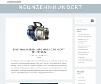 Neunzehnhundert.org(Neunzehnhundert) Screenshot