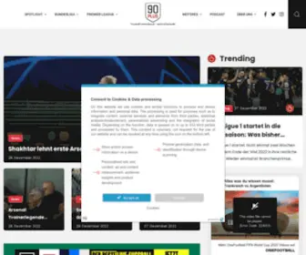 Neunzigplus.de(Fussball international) Screenshot