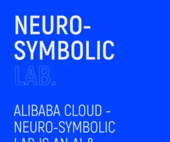 Neuro-SYmbolic-Lab.com(Alibaba Cloud) Screenshot