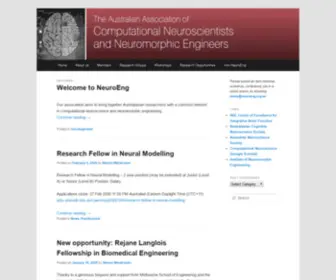 Neuroeng.org.au(The Australian Association of Computational Neuroscientists and Neuromorphic Engineers) Screenshot