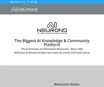 Neurons.ai(The home of Artificial Intelligence and Machine Learning Information Resources) Screenshot