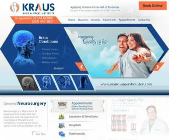 Neurosurgeryhouston.com(Kraus Back & Neck Institute) Screenshot