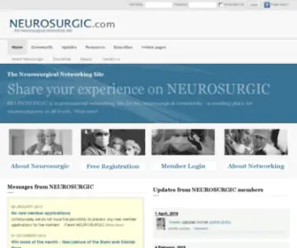 Neurosurgic.com(The Neurosurgical Networking Site) Screenshot