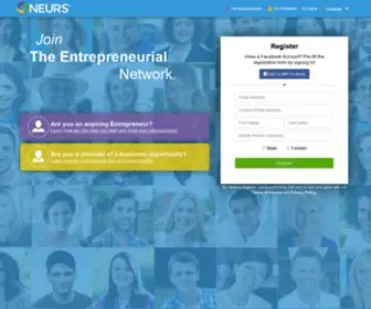 Neurs.com(The Social Network for Entrepreneurs) Screenshot