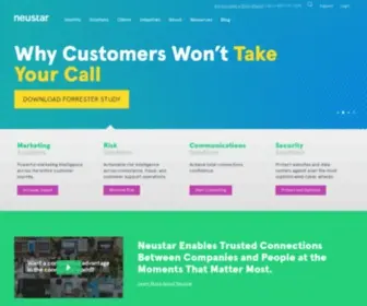 Neustar.com(Trusted Connections at the Moments that Matter the Most) Screenshot