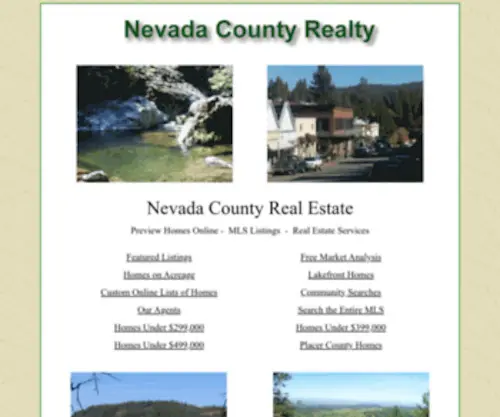 Nevadacountyrealty.com(Nevada County Realty) Screenshot