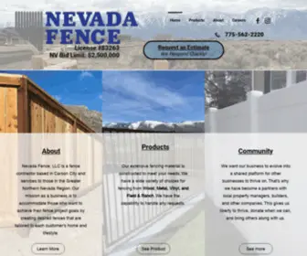 Nevadafence.com(Nevada Fence) Screenshot