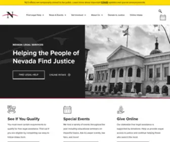 Nevadalegalservices.org(Providing legal assistance to all Nevada residents) Screenshot