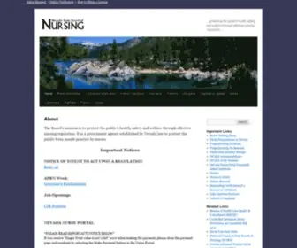 Nevadanursingboard.org(Protecting the public's health) Screenshot