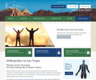 Nevadaorthopedic.com(Nevada Orthopedic & Spine Center) Screenshot