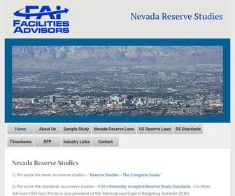 Nevadareserves.com(Facilities Advisors Inc) Screenshot