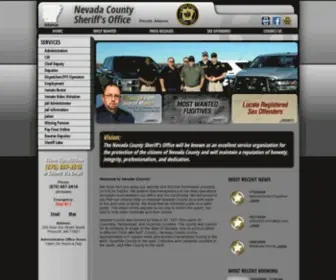 Nevadasheriff.org(Nevada county sheriff ar) Screenshot