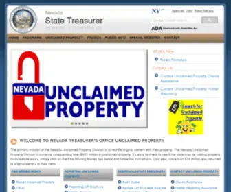 Nevadaunclaimedproperty.gov(Holder reporting) Screenshot