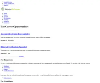 Nevazasolutions.com(Nevaza Solutions Management Recruiting) Screenshot