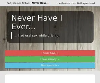 Never-Have-I-Ever-Online.com(Never Have I Ever) Screenshot