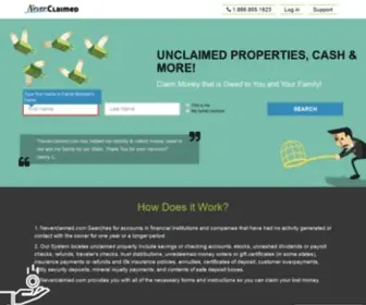 Neverclaimed.com(Unclaimed Money) Screenshot
