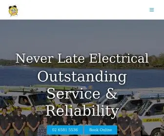 Neverlate.com.au(Port Macquarie's Reliable and Enthusiastic Electricians) Screenshot