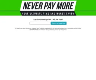 Neverpaymore.net(Search for the Best Price) Screenshot