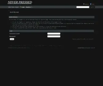 Neverpressed.com(NEVER PRESSED) Screenshot