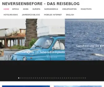 Neverseenbefore.de(Reiseblog Neverseenbefore) Screenshot