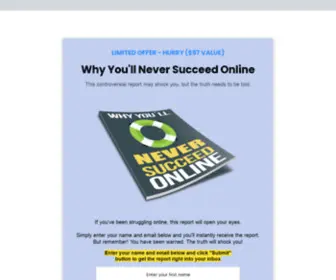 Neversucceed.com(Why You'll Never Succeed Online) Screenshot