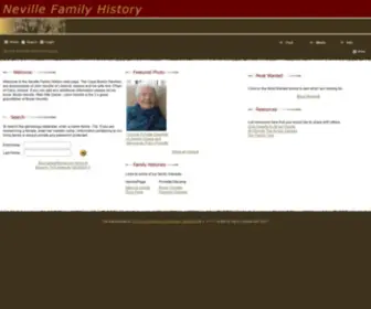 Nevillefamily.ca(Neville Family History) Screenshot