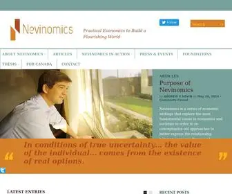 Nevinomics.com(Practical Economics to Build a Flourishing World) Screenshot