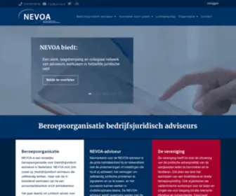 Nevoa.nl(Al 28 jaar dé beroepsvereniging voor juristen) Screenshot