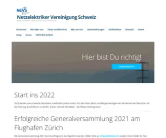 Nevs.ch(Netzelektriker Vereinigung Schweiz) Screenshot