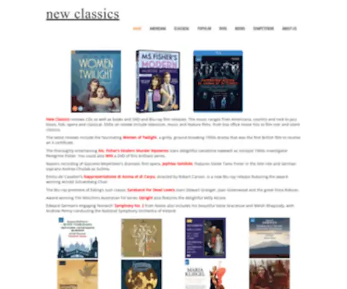 New-Classics.co.uk(Music CD reviews) Screenshot