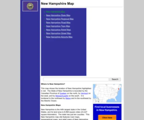 New-Hampshire-Map.org(New Hampshire Map) Screenshot