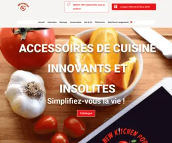 New-Kitchen-Pop.com(Accessoires de cuisine innovants et insolites) Screenshot