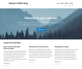 New-Sharon.com(Sharon's SNHU blog) Screenshot