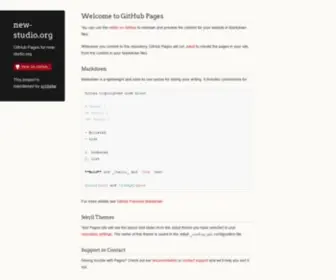 New-Studio.org(GitHub Pages) Screenshot