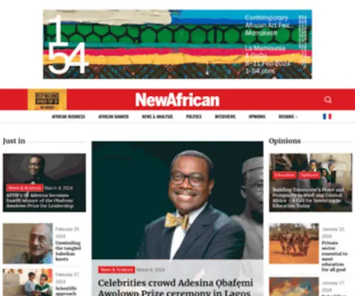 Newafricanmagazine.com(For over 45 years New African) Screenshot