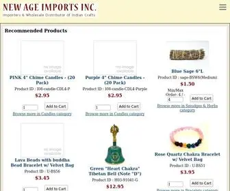 Newageincense.com(New Age Imports) Screenshot