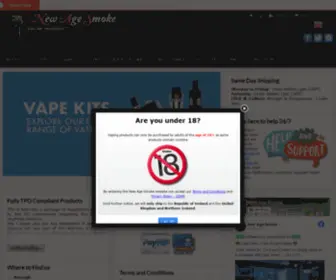 Newagesmoke.com(New Age Smoke Electronic Cigarettes & Vaping) Screenshot