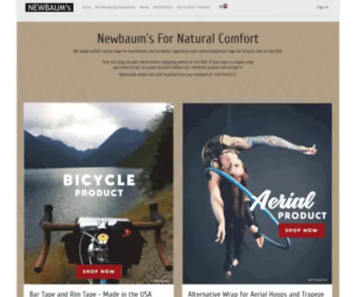 Newbaums.com(Cotton Bar Tape from Newbaum's) Screenshot