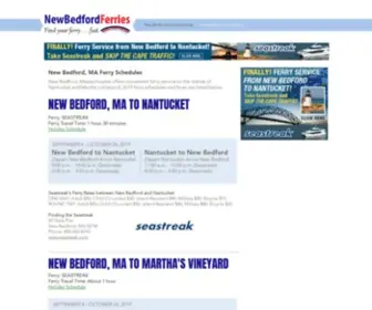 Newbedfordferries.com(New Bedford Ferry Schedules) Screenshot