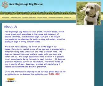 Newbeginningsdogrescue.com(New Beginnings Dog Rescue INC) Screenshot