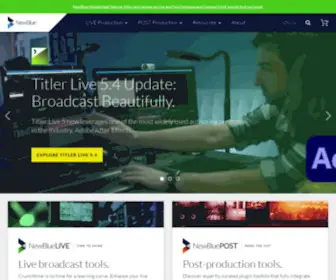 Newbluefx.com(Powerful Video Solutions for Live & Post Production) Screenshot