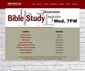 Newbmbc.org(New Beulah Missionary Baptist Church) Screenshot