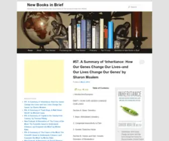 Newbooksinbrief.com(New Books in Brief) Screenshot