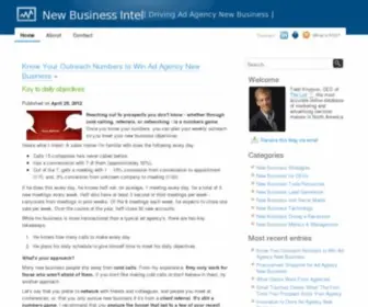 Newbusinessintel.com(Todd Knutson's Blog on Driving Ad Agency New Business) Screenshot