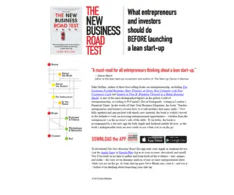 Newbusinessroadtest.com(The New Business Road Test by John Mullins The New Business Road Test by John Mullins) Screenshot